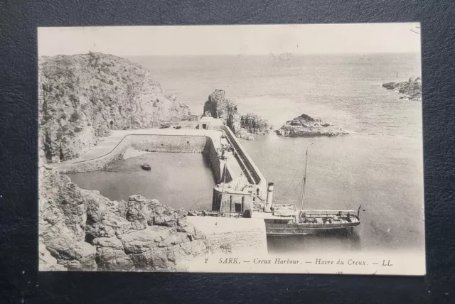 Sark Postcard 1910 Steamship Creux Harbour Channel Islands