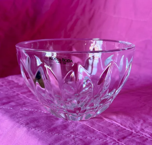 Vintage Kosta Boda Opus 3, Small Crystal Lead Bowl From Sweden