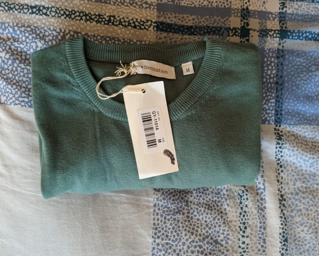 New Sensation Maglione Uomo | Colore Verde | Tg M | Nuovo Con Etichetta