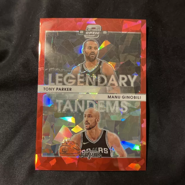 2022-23 Contenders Optic TONY PARKER MANU GINOBILI Legendary Tandems Red Ice! 🔥