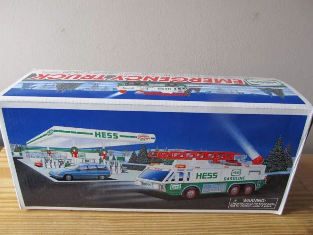 Hess 1996 Emergency Toy Truck  Mint In Original Box