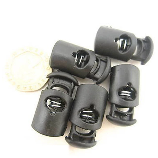 Bouton Régulation Boucle 0.5g 10pcs Ajusteur Orbes Noir Plastique Corde Verrou