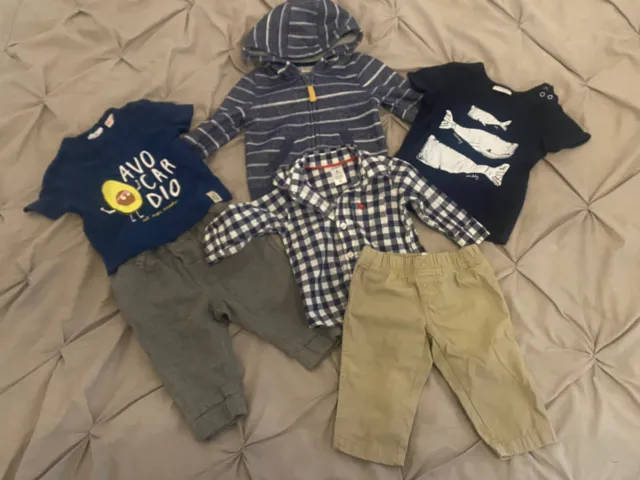 Baby Boy Bundle Outfits Next Carters F&F Size 6-9 Months Shirt Trousers Tshirt