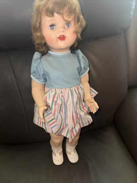 Vintage 22" Ideal "Saucy Walker"  Doll With Flirty Eyes and Hard Plastic