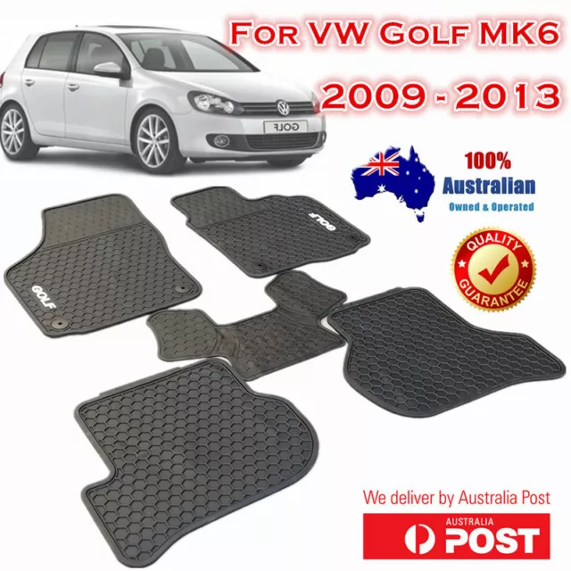 Waterproof Rubber Floor Mats Tailor Made for Volkswagen Golf MK6 2009 - 2013