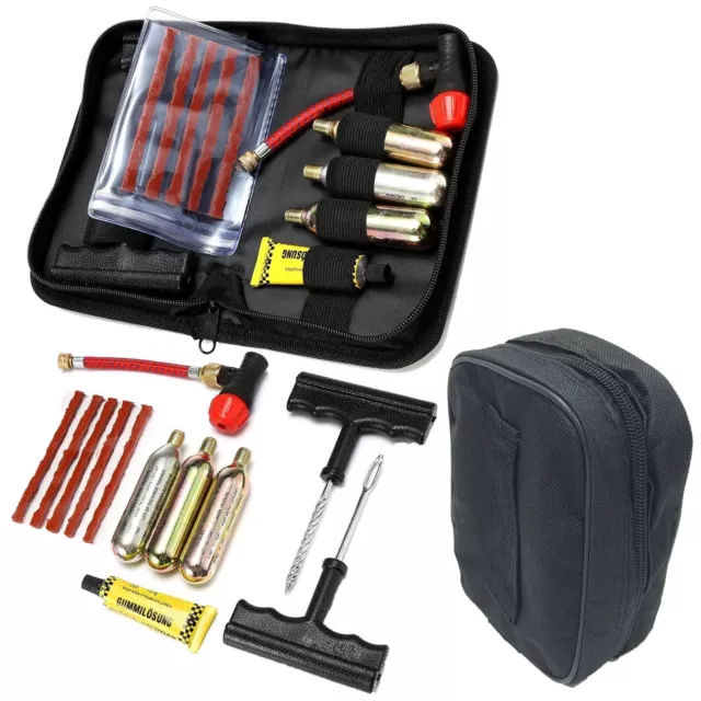 Emergency Motorbike Car Van Truck Agri Tire Puncture Repair Kit Flat Tyre Tools