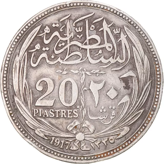 [#1045245] Monnaie, Égypte, Hussein Kamil, 20 Piastres, 1917/AH1335, TTB+, Argen 2