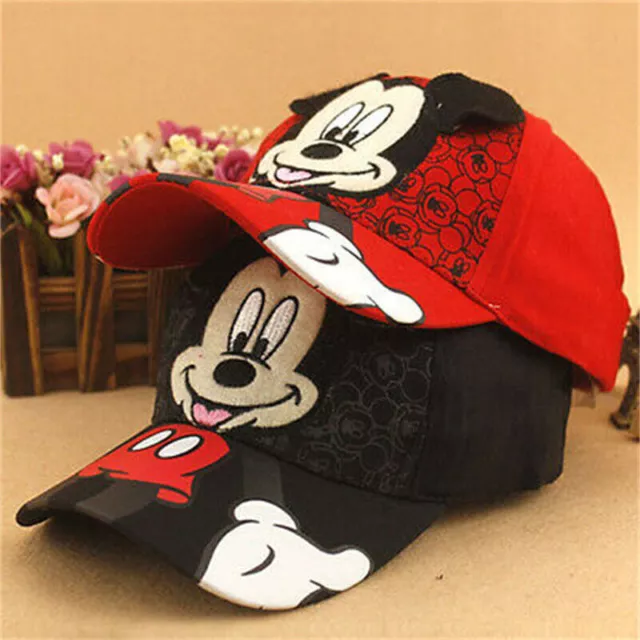 Kid Boys Girls Mickey Mouse Baseball Cap Snapback Summer Cartoon Hip Hop Sun Hat