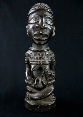 Art African Arts First - Statue Maternity Yombe African Wooden - 24 CMS