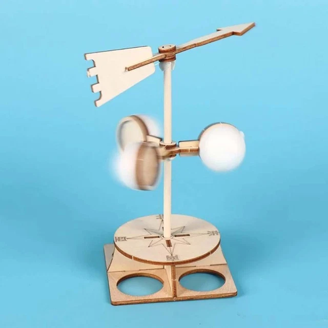 EDUCATIONAL TOYS DIY Wind Vane Wooden Science Toys Wind Vane Model Kit