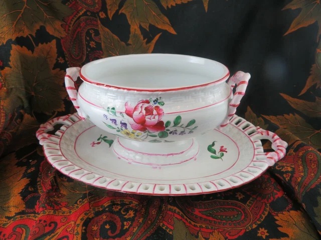 Saucière Miniature Ancienne – Faïence Luneville J. Granville, Dinette (fin XIXe)