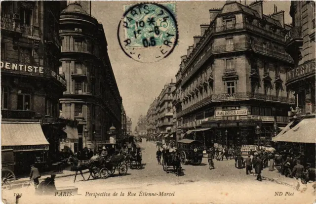 CPA AK PARIS 1e Perspective de la Rue etienne-Marcel (573532)