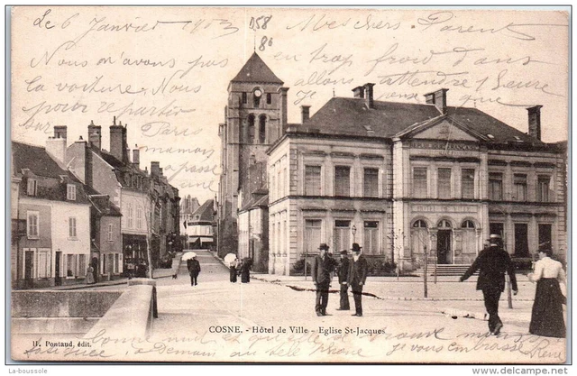 58 COSNE - hotel de ville - Eglise saint jacques.-