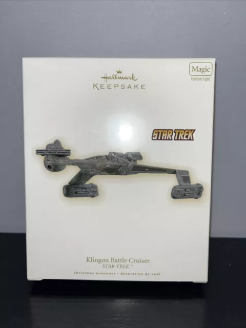Hallmark Klingon Battle Cruiser Star Trek Magic Ornament - Gray (QXI1185)