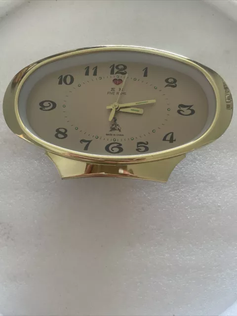 Vintage Alarm Clock 1960s Mechanical NEW OLD STOCK Metal Mid Century Retro 9a