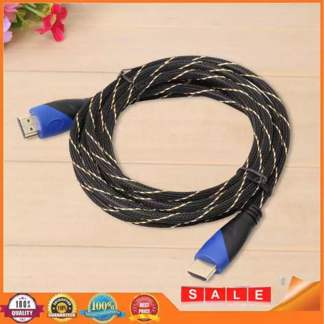 New Braided HDMI Cable V1.4 AV HD 3D for PS3 Xbox HDTV 1M-15M Meters 1080P