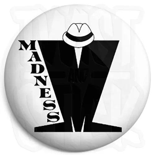 Madness - M Logo - 25mm Skinhead, Ska Button Badge with Fridge Magnet Option