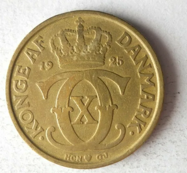 1925 DENMARK KRONE - High Quality Coin - FREE SHIP - Bin #54