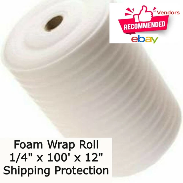 Foam Wrap Roll 1/4" x 100' x 12" Packaging Perforated Micro 100FT Perf Padding