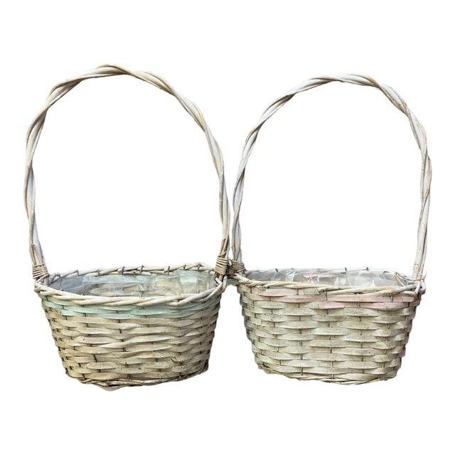 Cesto In Vimini Nero Foderato Nero Pois Bianchi Dim. 35x29x30 Cm