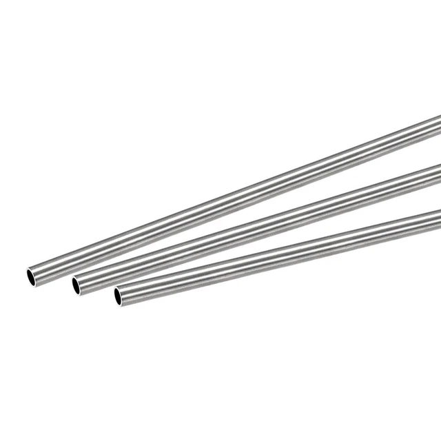 Rond Tube 6mm Dia Externe 0.8mm Épaisseur 250mm Longueur 3 Pcs
