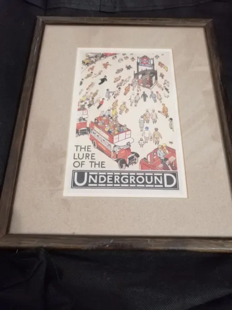 The Lure of the Underground Retro Travel Poster, London