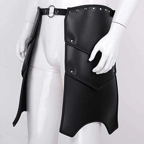 Men's Real Leather Medieval Tassets Viking War Battle Thigh Armor For LARP