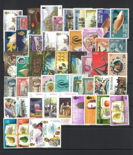 Pitcairn Islands 50 All Different Stamps in Glassine Bag Mostly Mint