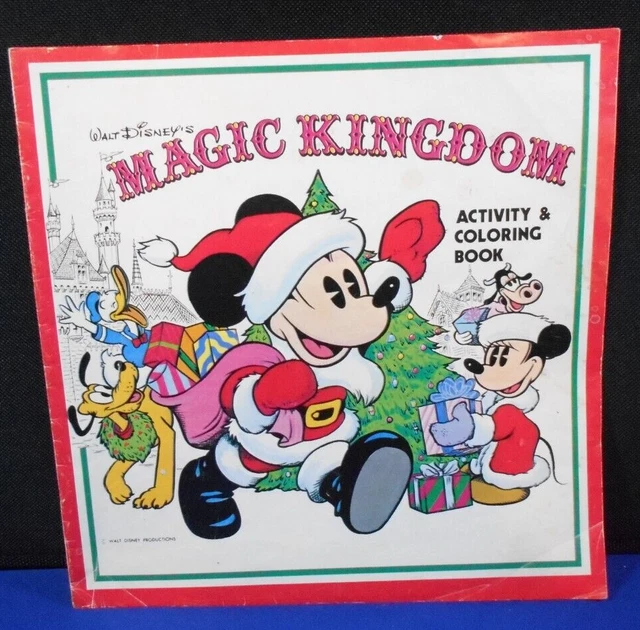 VNTG. DISNEYLAND CHRISTMAS Disney's Magic Kingdom Activity & Coloring
