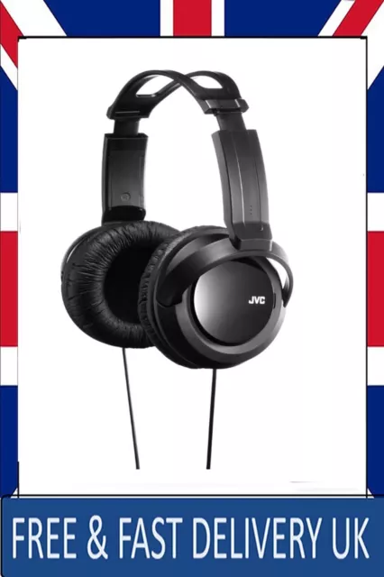 JVC HARX330 Full Size Over Ear Stereo Headphones Black 2.5M Cord