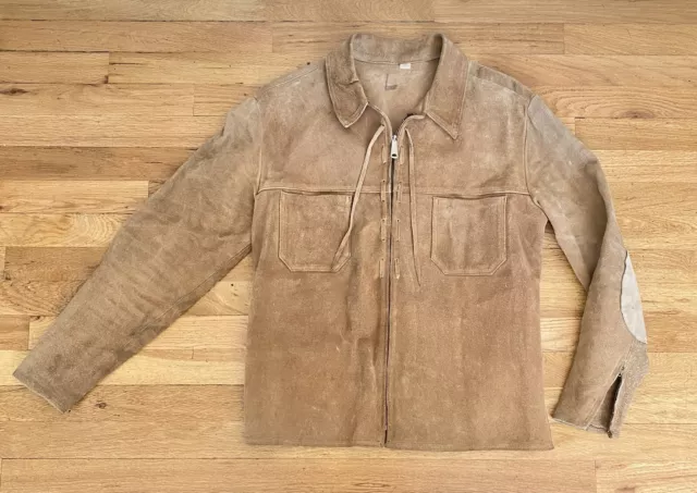 Vintage 40/50’s OG Western Suede Easy Rider Western Men’s  Suede Leather Jacket