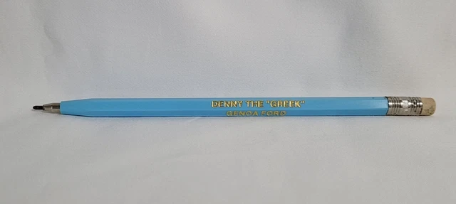 Vintage Denny The Greek Genoa Ford Ohio Car Dealership Advertising Pen Plastic