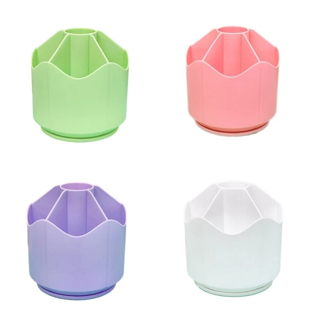 Spinning Pen Holder Stationery Storage Box Rotating Desk Organizer for Office