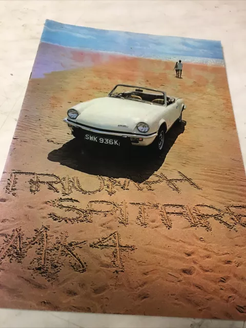 Triumph Spitfire MK4 prospectus brochure dépliant publicité automobile catalogue