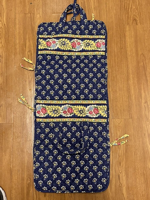 VERA BRADLEY Blue Yellow Floral Hanging Travel Organizer Toiletry Cosmetic Bag