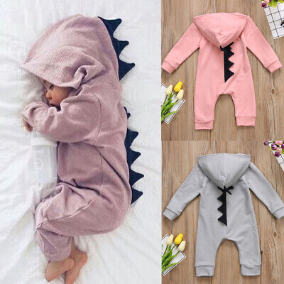 New Kids Baby Clothes Girl Boy Dinosaur Romper Jumpsuit Playsuit Outfits