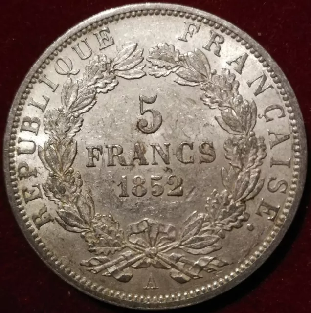 TOP QUALITÉ **** 5 Francs Louis Napoleon III 1852 A type 1 **** SUP