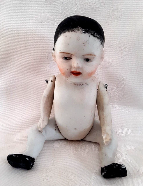 Vintage Antique All Bisque Baby 5” Doll by Nippon~