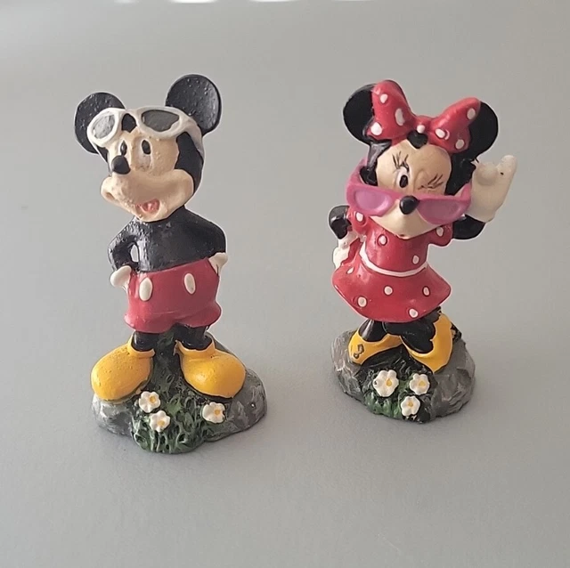 Vintage Disney Mickey Minnie Mouse DIG Figures 2.5" Resin Statue Figurines