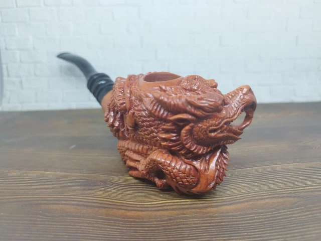 Smaug DRAGON Tobacco Smoking Pipe from Wood Hand Carved