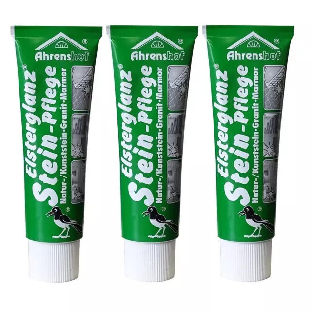 Elsterglanz Stein-Pflege 40ml - Natur-/Kunststein, Granit, Marmor (3er Pack)