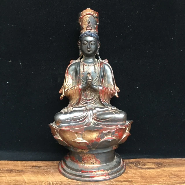 Chinese Exquisite Handmade Guanyin Bronze Statue