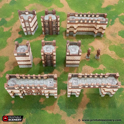 PARAPET BY PRINTABLE Scenery, 3D Printed Tabletop RPG Scenery Wargame £ ...