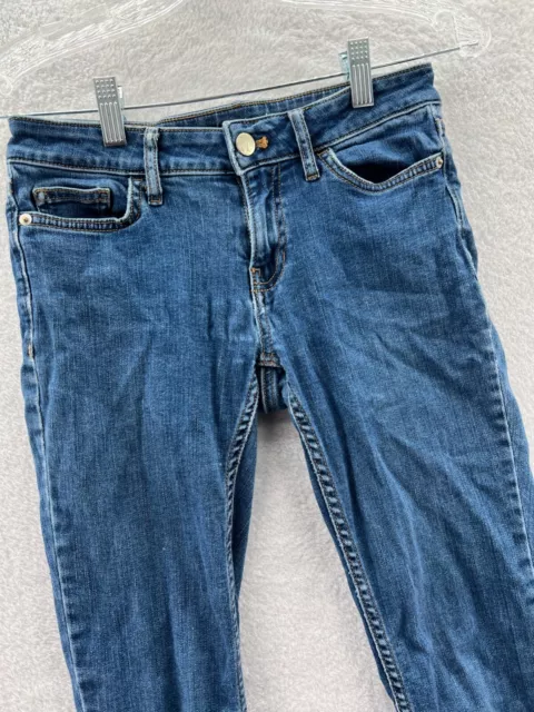 Calvin Klein Jeans Womens 2 Blue 26x25 Ankle Skinny Cotton Denim CK Pants 2