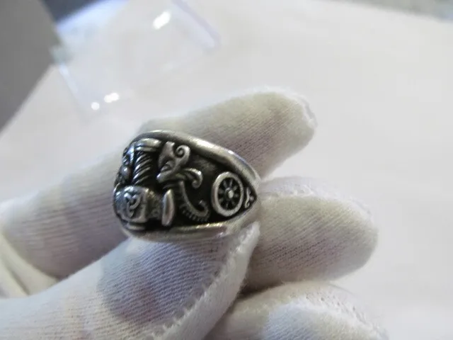 Ancient silver ring "Thor's Hammer "Melner" Vikings 9-11 AD № 040/1 (copy)