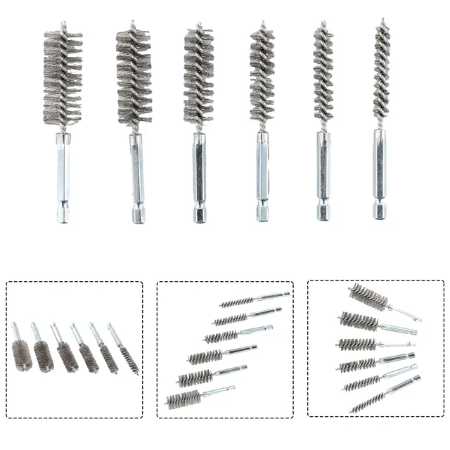 Spazzole Lavaggio Bohrbürsten 10mm 15mm 19mm 6 Pezzo Filo Elektrobohrer