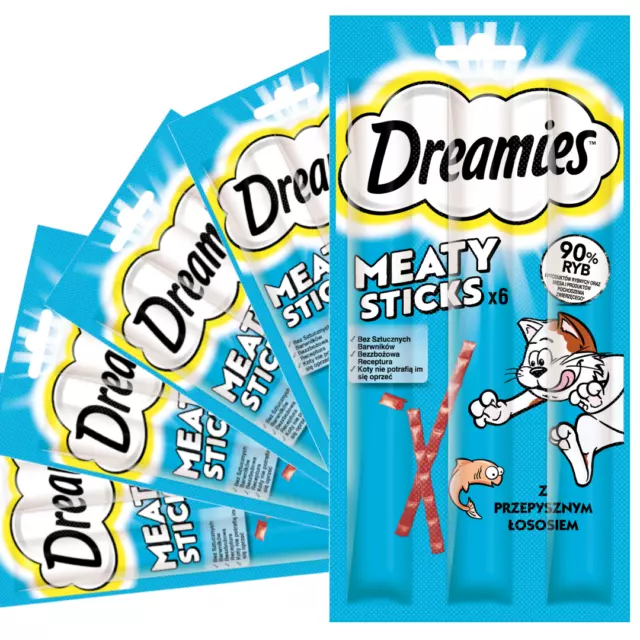 BAGUETTES DREAMIES AU SAUMON CAT DREAM 5x30G