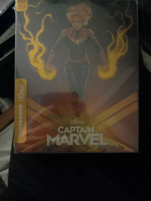 STEELBOOK MONDO CAPTAIN MARVEL 4K ULTRA HD + 2D + BONUS - NEUF VF Brand New