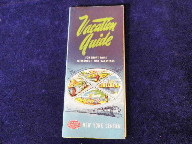 Vtg July 1948 New York Central Railroad Vacation Guide Travel Brochure  Q150