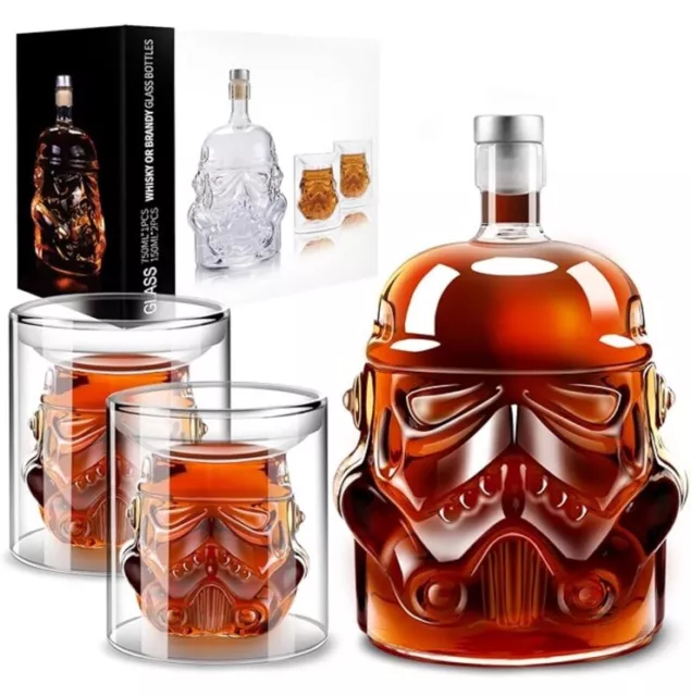 NEW Star Wars Stormtrooper Glass Decanter - Trooper Helmet Whisky Beverage Drink